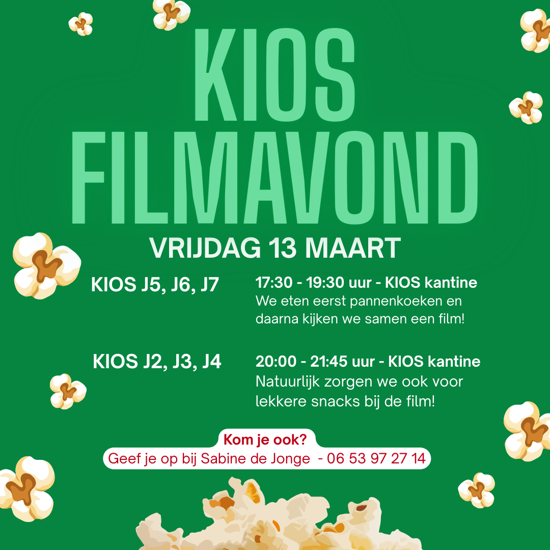 Vrijdag 13 maart: KIOS Filmavond