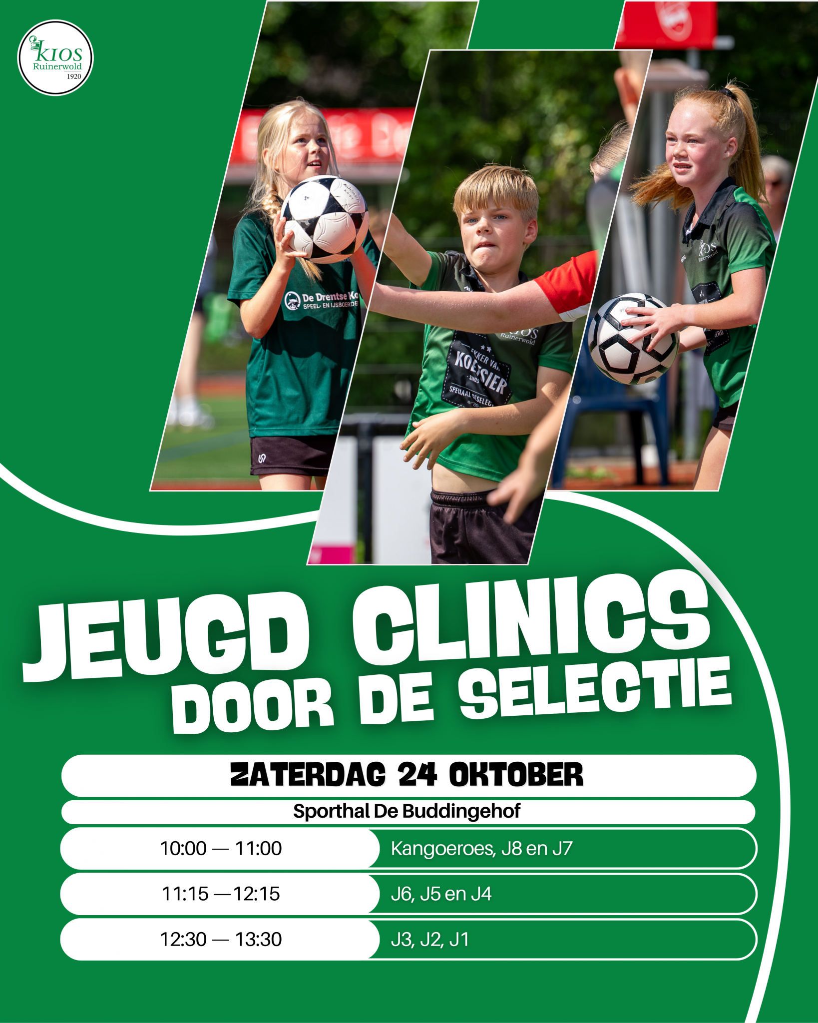 Jeugdclinics door de KIOS-selectie!