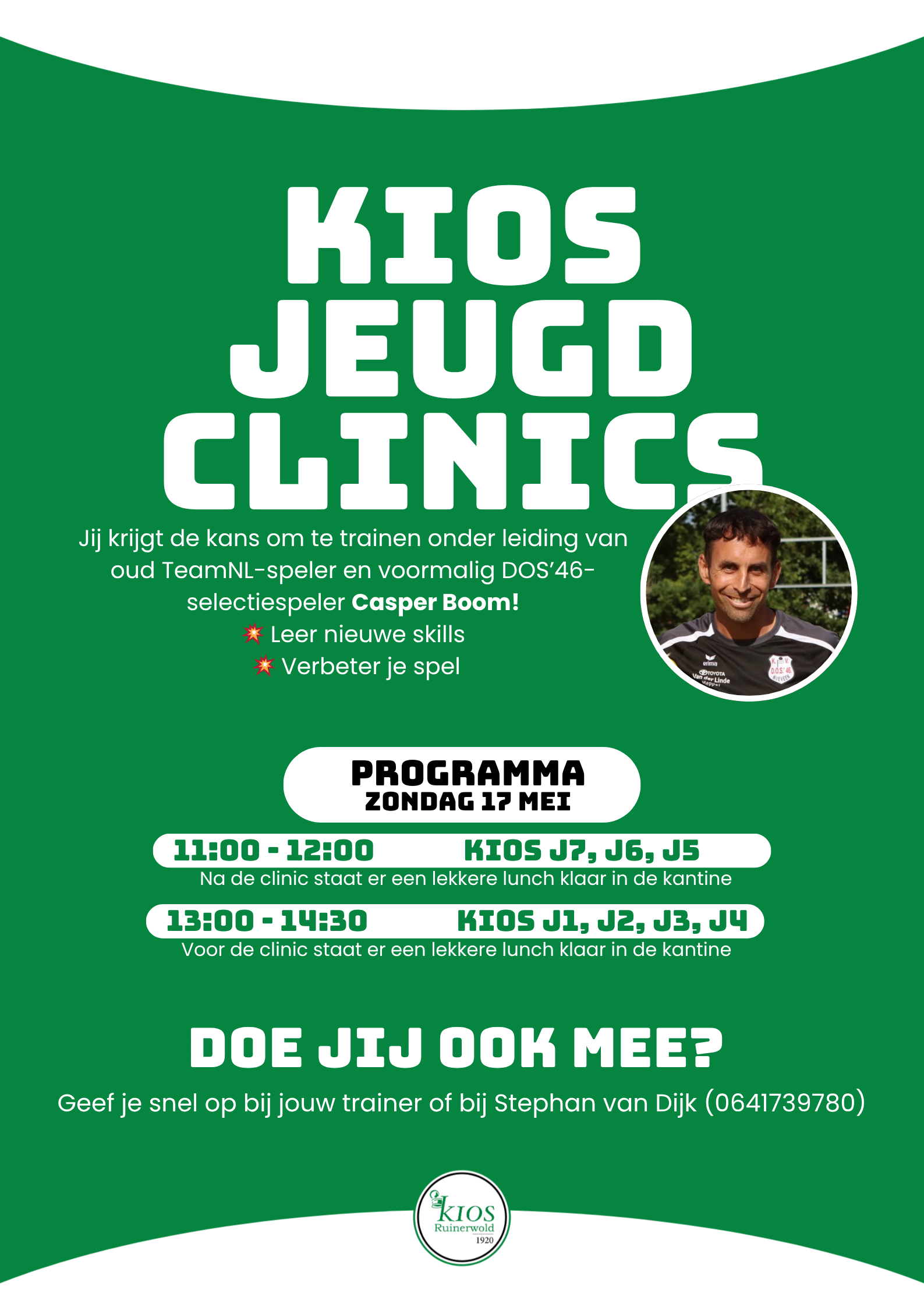 KIOS Jeugdclinic onder leiding van Casper Boom