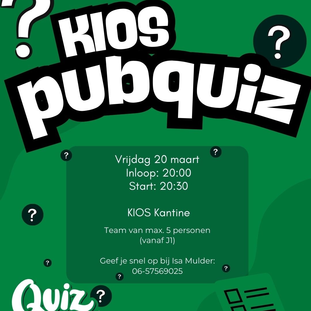 20 maart: KIOS Pubquiz