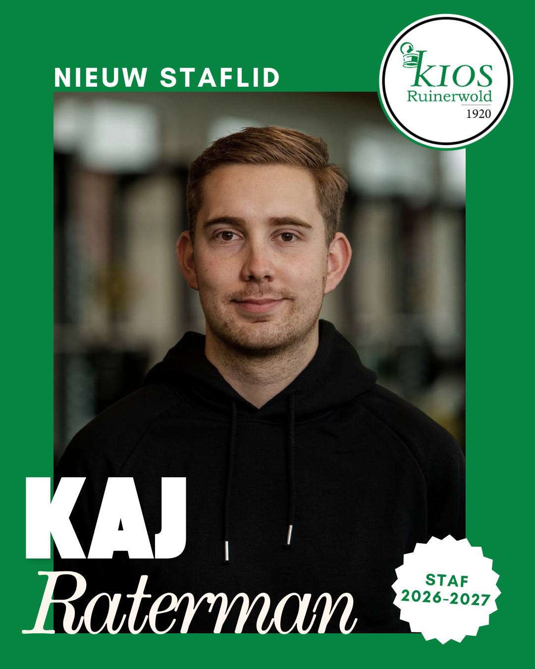 Technische staf KIOS voor komend seizoen compleet