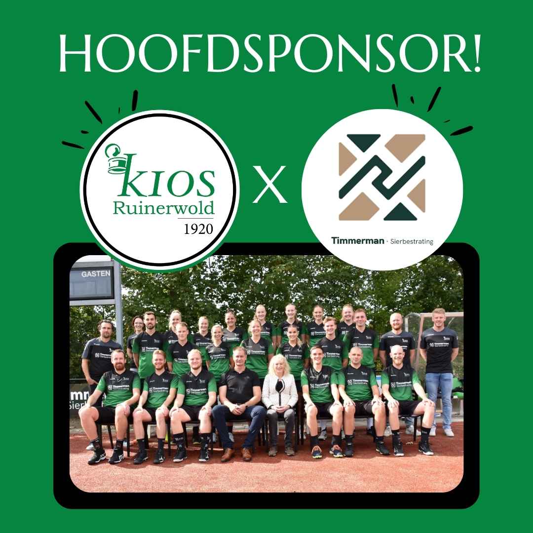 Korfbalvereniging KIOS Ruinerwold verwelkomt nieuwe hoofdsponsor