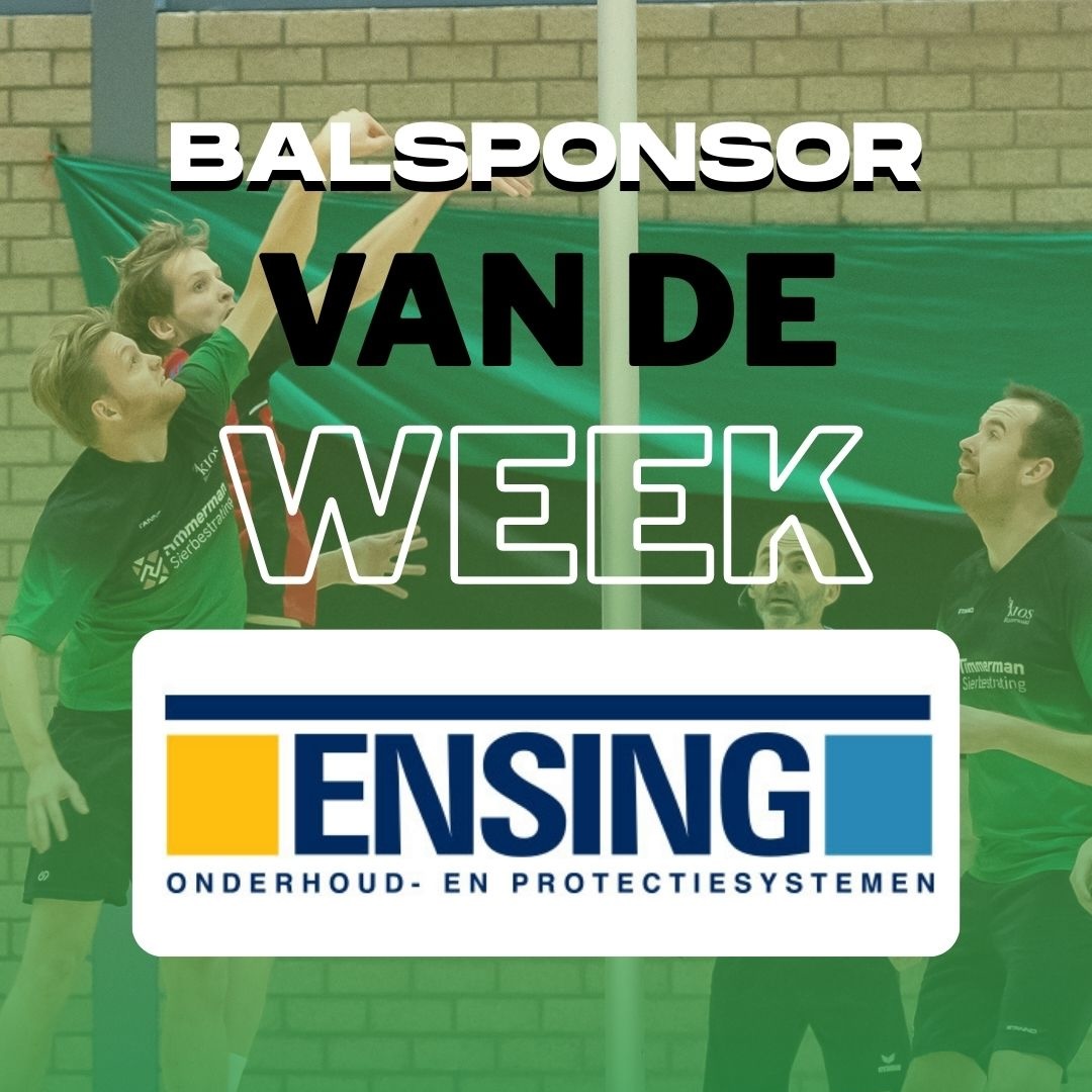 Ensing is onze balsponsor deze week!