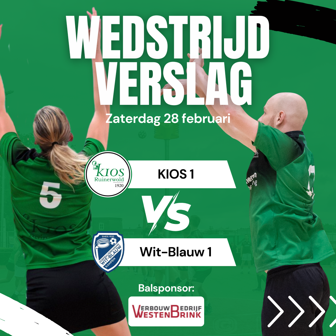 Voor volle tribunes houdt KIOS de titelstrijd in eigen hand met een 27-24 overwinning op Wit-Blauw